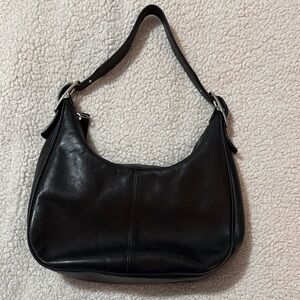 COACH Black Leather Shoulder Bag